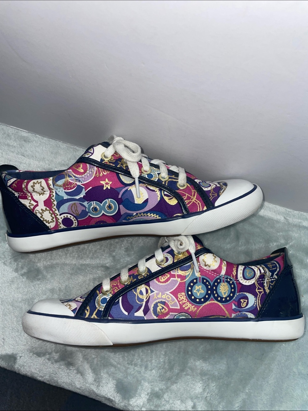 Coach ‘Barrett’ Poppy C Signature Low Top Woman’s Sneakers - Picture 6 of 15